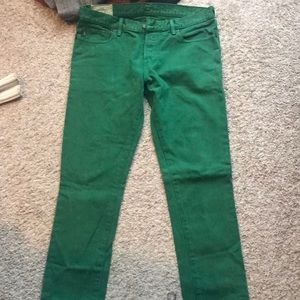 Slim Fit Green Pants